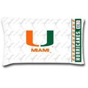  Miami Hurricanes Individual Pillowcase: Sports & Outdoors