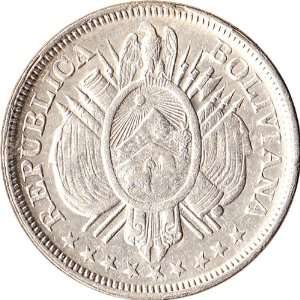  1900 Bolivia 50 Centavos Silver Coin KM#161.5: Everything 