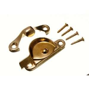  FITCH SASH LATCH FASTENER CATCH SOLID EB BRASS PLATED WITH 