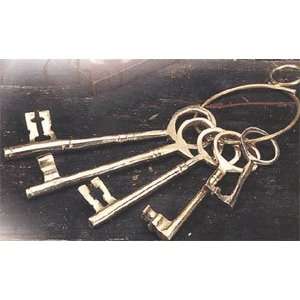  Set of 5 Brass Jailers Keys
