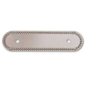  Rk International   Pewter Rki Beaded Oblong Pull Backplate 