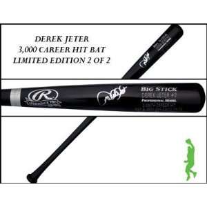 Derek Jeter Signed Baseball Bat   3 000th Career Hit Coa   Autographed 