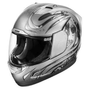   Threshold Motorcycle Helmet Silver (Medium 0101 5420) Automotive