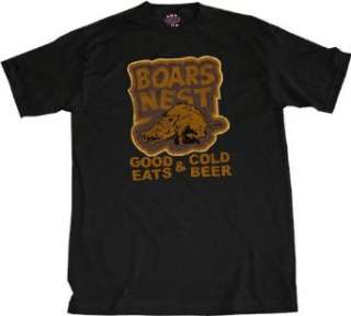  Dukes of Hazzard Boars Nest T shirt Black: Clothing