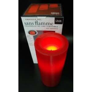  Candle Impressions Flame Led 6 Inch Red Candle: Home 