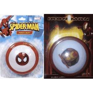 Doz Marvel Iron Man or Spider Man Push Lights or Spongebob (12 Units 