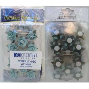 Kwality Closeouts 12411 Mini Paper Blue Powder Roses Case of 540 