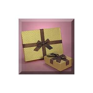   Gld/Gld Embs Candy Box W/Brn Rbn: Home & Kitchen