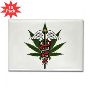   Rectangle Magnet (10 Pack) Medical Marijuana Symbol: Everything Else