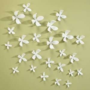  White Wall Flowers Set of 25 Umbra Wall Decor: Baby
