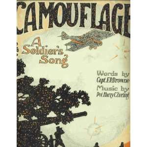  CAMOUFLAGE, A SOLDIERS SONG   1918 sheet music 
