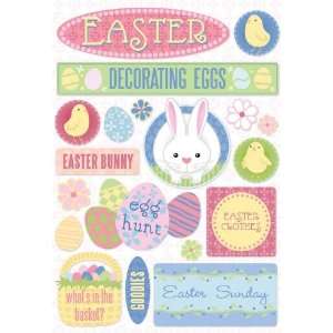   Eggs Easter Cardstock Scrapbook Stickers (10787): Home & Kitchen