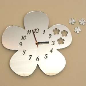  Daisies out of Daisy Mirror Clock 30cm x 30cm (12 inches 