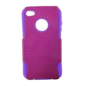  iPhone 4S Hybrid Case Purple Crytal Purple Silicon with KL 