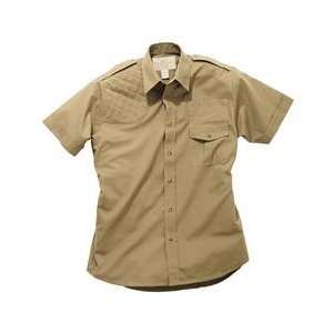  SA100 Short Sleeve Safari Shirt RH Khaki (Medium): Sports 