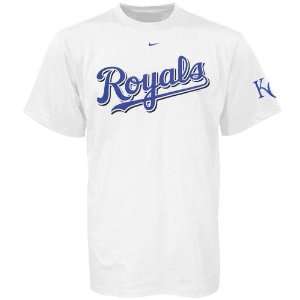  Nike Kansas City Royals White Practice T shirt: Sports 