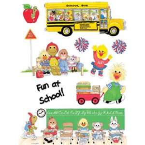   : 20 Pack EUREKA WINDOW CLING SUZYS ZOO SCHOOL 12X17: Everything Else