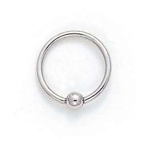  14KW Belly Ring 10MM Hoop 16G ES 1339: Jewelry