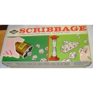  Vintage 1963 SCRIBBAGE Word Game By E.S. Lowe Company 