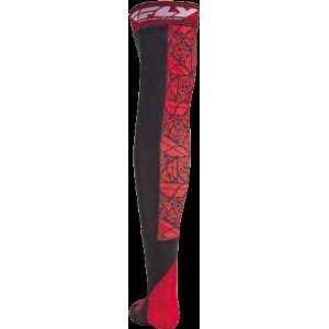   Knee Brace Moto Sock, Black/Red, Size Lg XL 48 1625 Automotive