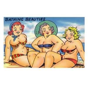  Comic Cartoon   Busty Bathing Beauties World Culture 