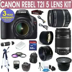  Canon Rebel T2i + Canon 18 55mm Lens + Canon 55 250mm Lens 