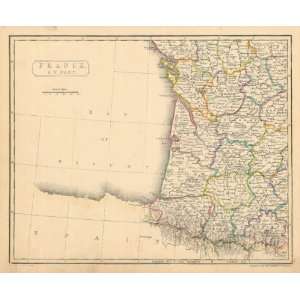  Arrowsmith 1836 Antique Map of Southwest France: Office 