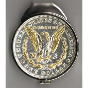 Toned Gold & Silver U.S. Morgan silver dollar eagle (Spring) Money 