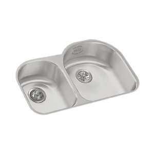 Harmony 31 1/4 Undermount Double Bowl Stainless Steel Sink Small Bowl 