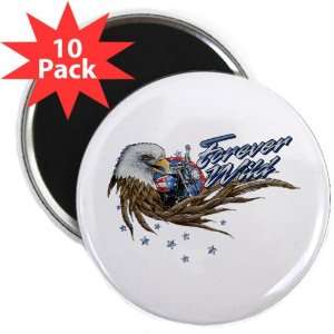  2.25 Magnet (10 Pack) Forever Wild Eagle Motorcycle and 