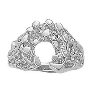  Platinum Nugget Style Fashion Ring Jewelry