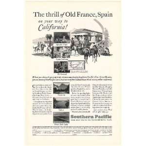  1931 Southern Pacific Old France Spain to California Print 