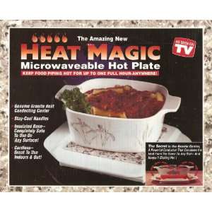 Heat Magic   Microwaveable Hot Plate: Keep Food Piping Hot for Up to 