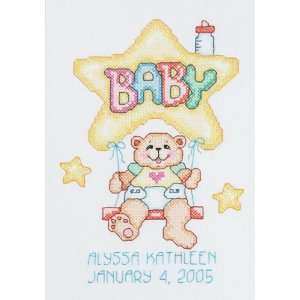  Janlynn Star Baby Birth Record Stpd X Stitch Kit: Arts 