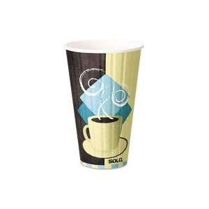  SOLO Duo Shield Hot Insulated 16 oz Paper Cups, Beige, 525 