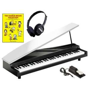  White Korg microPIANO KEY ESSENTIALS BUNDLE with Pedal and 