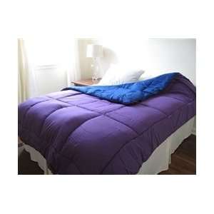  Purple/Blue Reversible College Comforter   Twin XL: Home 