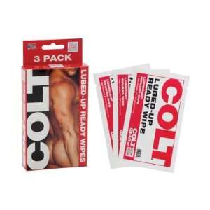   Novelties Colt Lubed up Ready Wipes, White