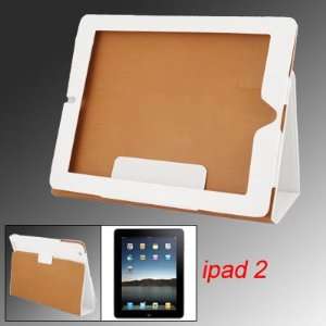   White Textured Magnetic Closure Cover Stand for iPad 2G: Electronics