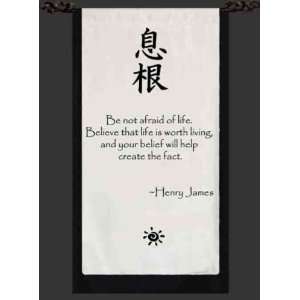   Small Inspirational Wall Hanging Scroll   Henry James
