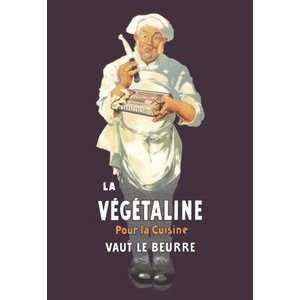  Vegetaline   Pour la Cuisine   12x18 Framed Print in Black 