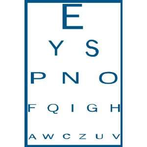  Bad Eye Chart Removable Wall Sticker