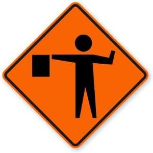    Flagger symbol Fluorescent Orange, 30 x 30