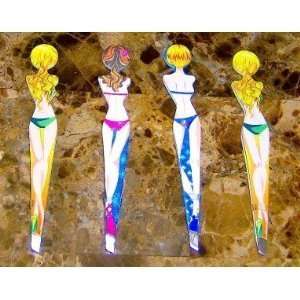Set of 4 Beach Bunny Bikini Clad Tweezers:  Kitchen 