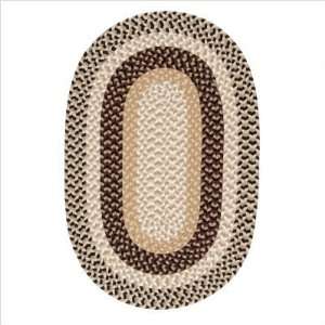  Burmingham Neutral Tone Braided Rug Size Oval 5 x 8 