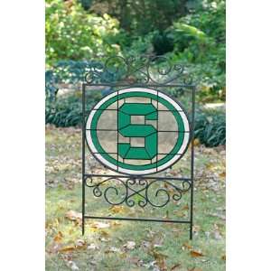  MICHIGAN STATE SPARTANS Team Logo STAINED GLASS YARD SIGN 