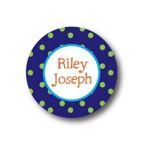    Polka Dot Pear Design   Round Stickers (344r): Office Products