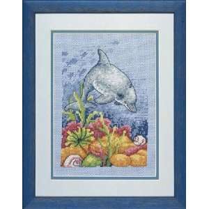  Dolphin   Cross Stitch Kit: Arts, Crafts & Sewing