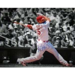  Albert Pujols Autographed Cardinals Home Swing Horizontal 