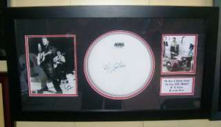 DJ FONTANA & SCOTTY MOORE Elvis Drumhead Framed SIGNED  